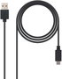 Nanocable Cable USB 2.0 USB-C a USB-A Macho, 0.5m, Negro